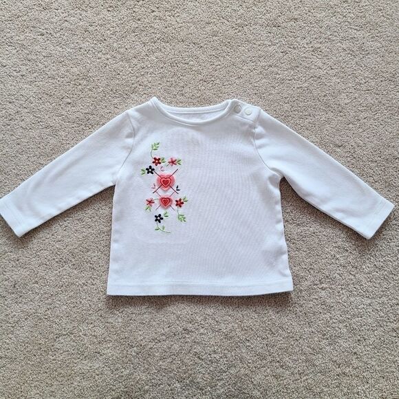 LOT 1 of Baby Girl Long Sleeve Shirts Size Size 6-12 Months - Picture 9 of 16